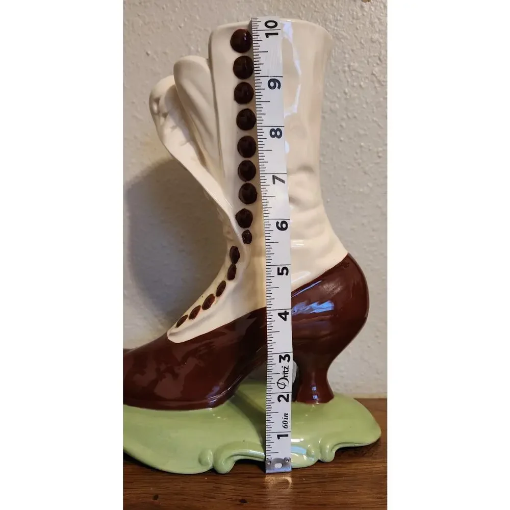 Ladies Antique Ceramic Button Up Boot - Picture 7 of 8